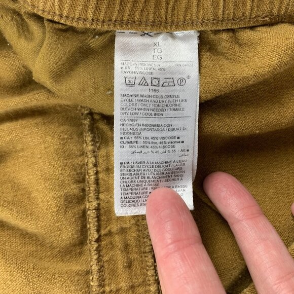 Old Navy Ochre Linen Blend Pull On Shorts XL - Picture 3 of 4